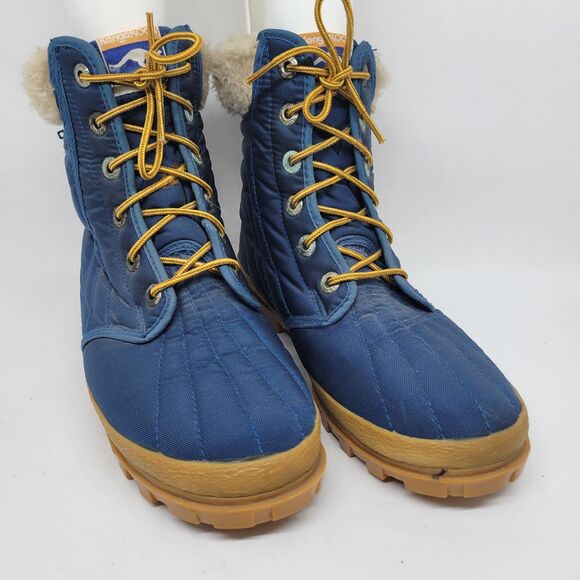 Kangaroos NVL 8121 Mens Vintage 80's Blue Water Resistant Hiking Boots Size US10 - Picture 1 of 16
